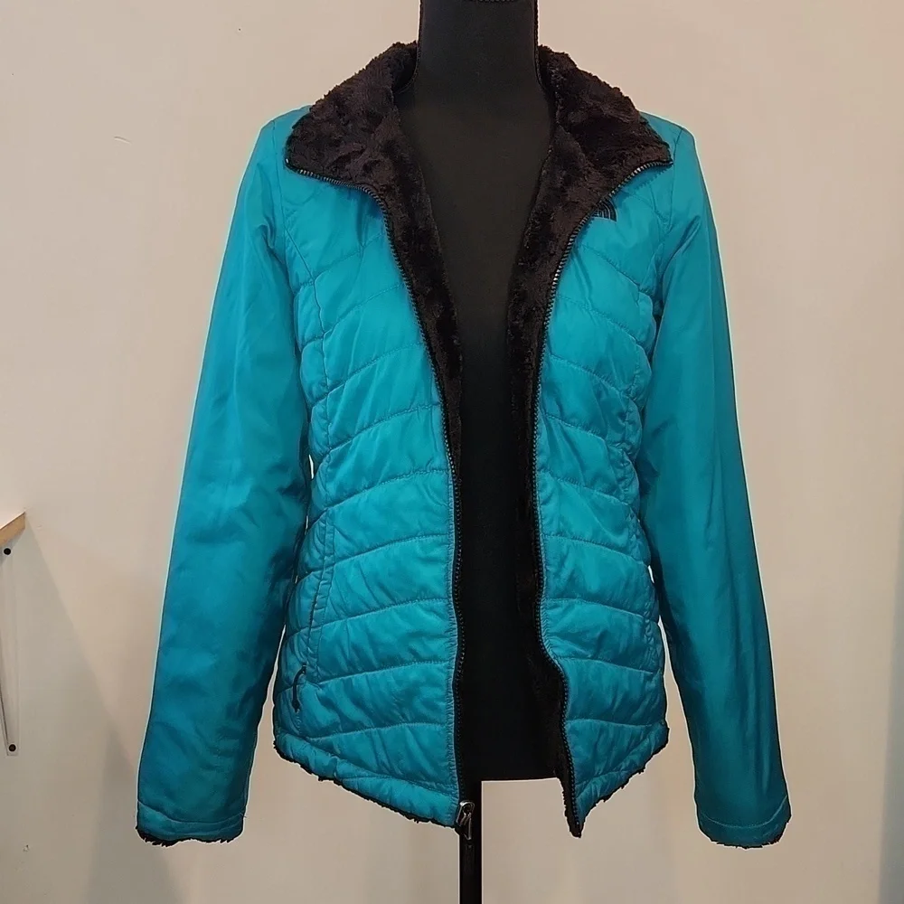 The North Face Mossbud Reversible Quilted Down Jacket Women's Sz S/P NICE!